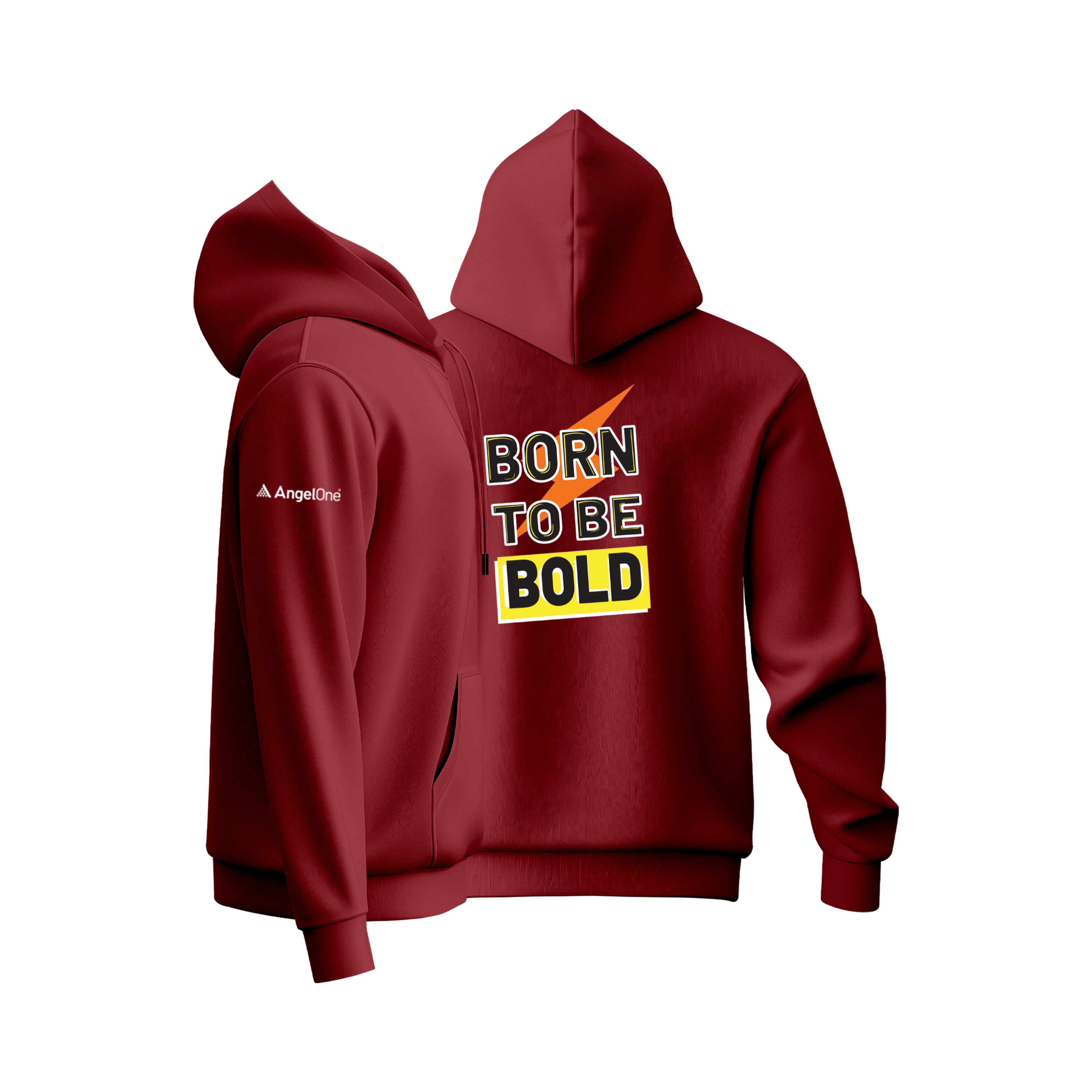 Born to be Bold Unisex Goodie Hoodie Plain - Maroon